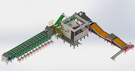 Máquina de beneficiamento de frutas